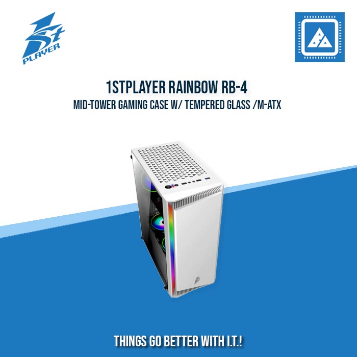 1STPLAYER RAINBOW RB-4 MID-TOWER GAMING CASE W/ TEMPERED GLASS /M-ATX 1STPLAYER RAINBOW RB-4 MID-TOWER GAMING CASE W/ TEMPERED GLASS /M-ATX